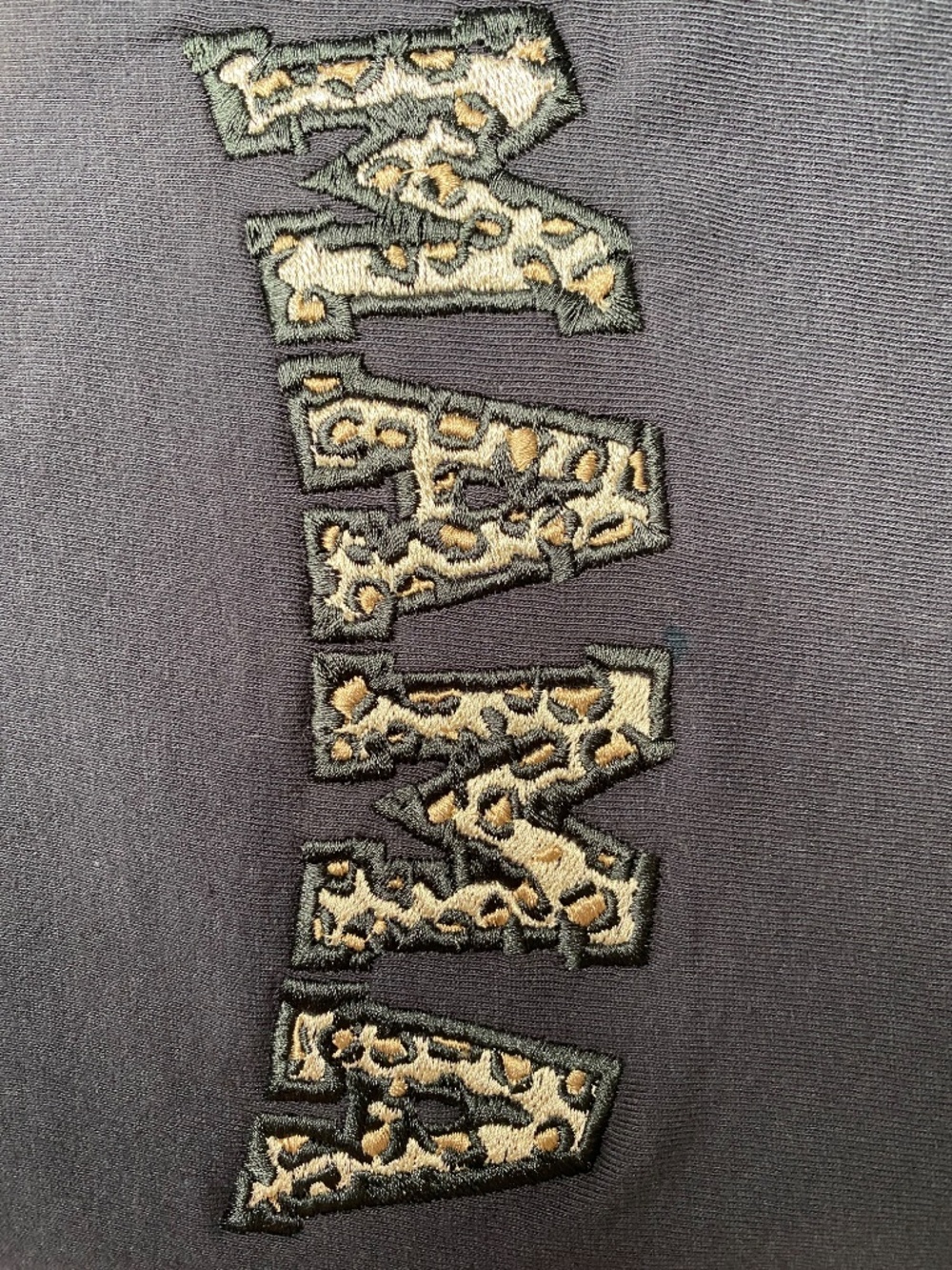 Embroidered leopard print MaMa Cotton comfort colors Tshirt - Picture 7 of 10